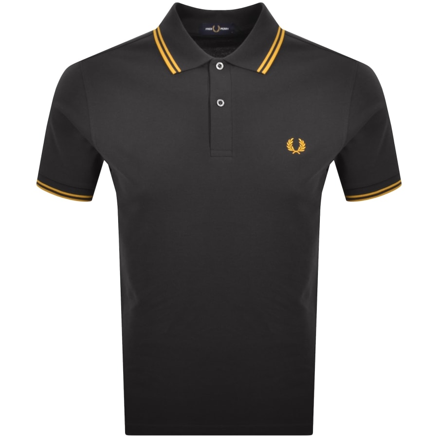 Fred Perry Twin Tipped Polo T Shirt Grey | Mainline Menswear us